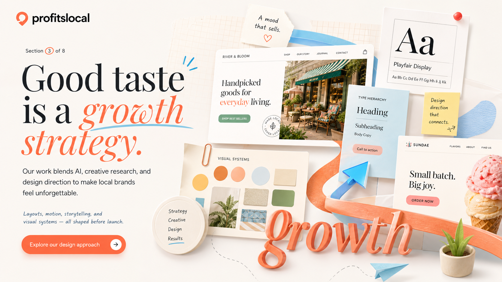 Taste strategy for local website design
